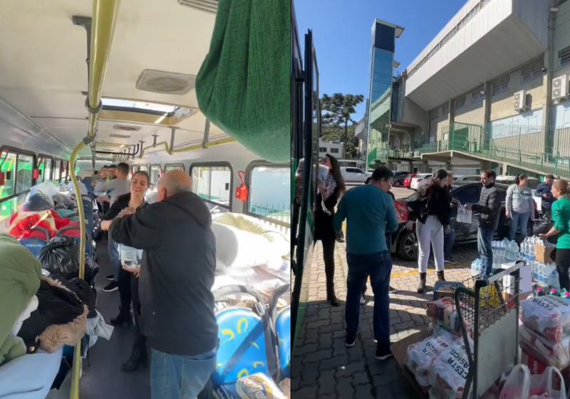 Clubes do futebol gaúcho estão realizando campanhas para ajudar vítimas das chuvas no RS. Foto: Reprodução/Juventude FC.