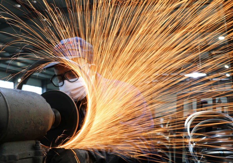 A indústria foi um dos setores que apresentou maior crescimento. Foto: Reprodução/China DAILY (Reuters).