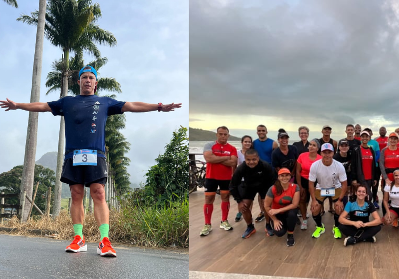 O brasileiro se desafiou e conseguiu correr sete maratonas em sete dias para arrecadar doações para instituições de caridade do ES. - Foto: Reprodução/HM Comunicação e Arquivo pessoal.