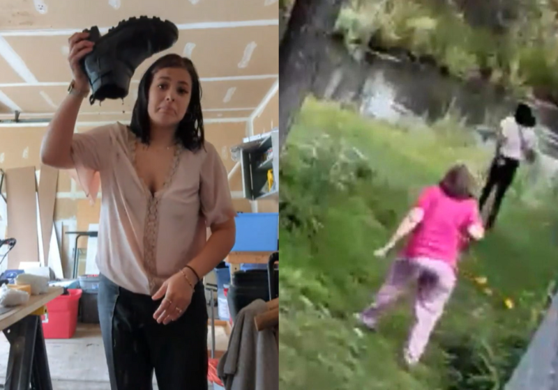 A vizinha pulou no lago, mesmo sem saber nadar, para salvar a vida da criança autista. Foto: Reprodução/Inside Edition.