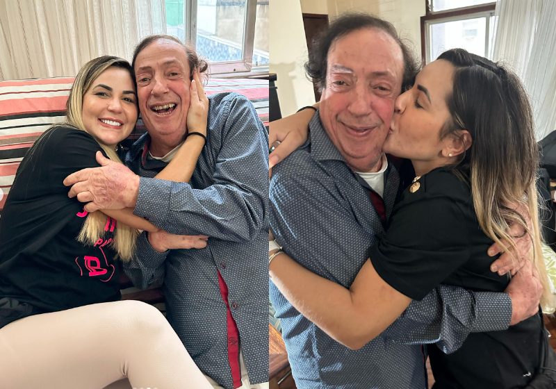 Deolane visitou Beiçola e o supreendeu com uma doação de R$ 50 mil para o ator que passa por dificuldades financeiras - Fotos: reprodução / Instagram @dra.deolanebezerra