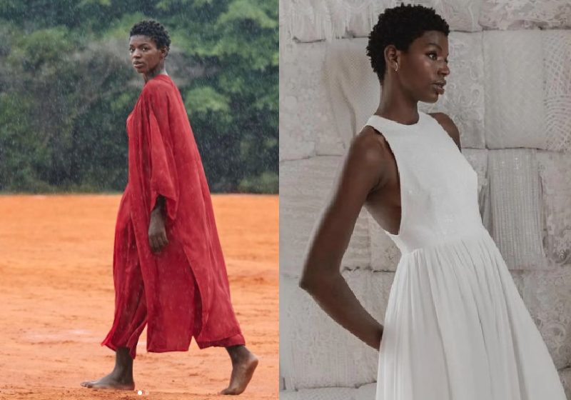 A brasileira Dinara Santos, descoberta nas ruas do rio vendendo balas, hoje é modelo grifes e sonha em melhorar de vida. - Fotos: reprodução / Intagram @dinara__santos