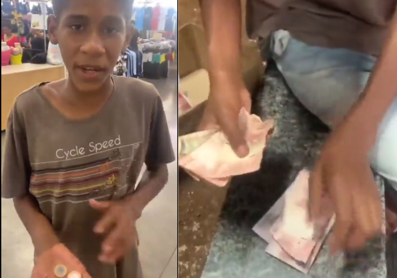 O garoto mostrou como multiplicar dinheiro, começando com apenas 2 reais! - Foto: reprodução Twitter