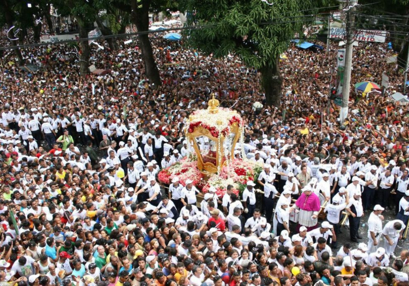A procissão do Círio de Nazaré deve reunir mais de 2,6 milhões de fiéis nas ruas de Belém. Foto: Reprodução/Blog Hurb.