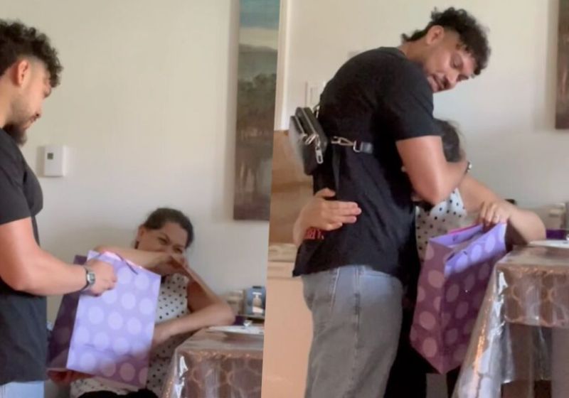 Moises, o filho, soube depois de adulto que o sonho desde a infância infância pobre mãe era ter uma Barbie. Ela chorou quando ganhou a boneca - Fotos: reprodução / Redes Sociais