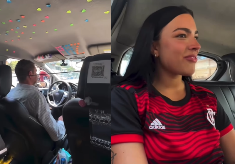 No carro do motorista Edgar tem acetona, algodão, demaquilante e até brindes para as mulheres. Foto: reprodução/Instagram @dudakropf