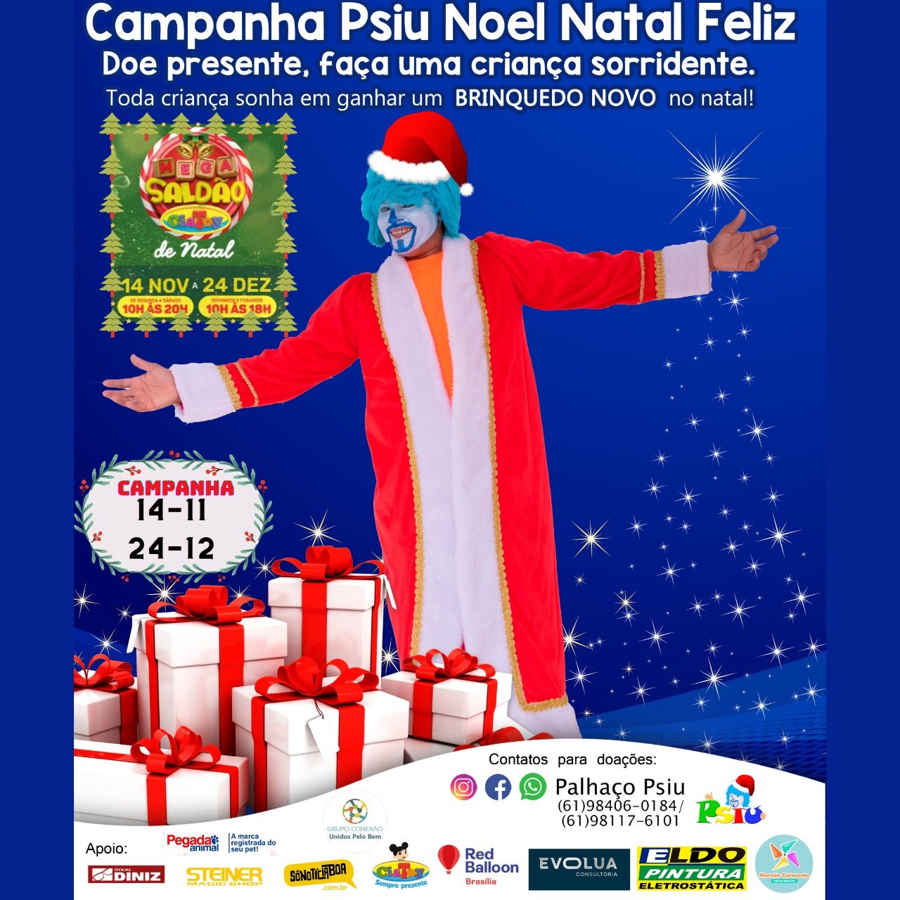 A campanha deste ano pretende arrecadar 10 mil brinquedos para crianças carentes de várias cidades do DF - Foto: arquivo pessoal