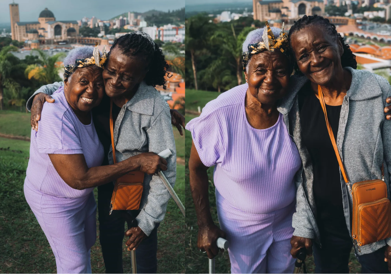 As irmãs visitaram juntas a cidade de Aparecida do Norte, em SP. Lindas! - Foto: reprodução redes sociais