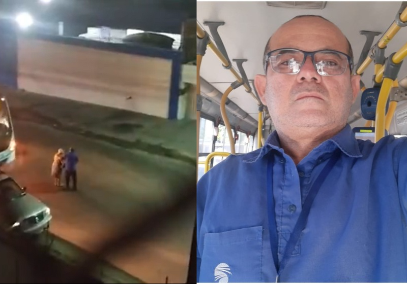 O motorista Lúcio para o ônibus e leva a idosa até a porta de casa todos os dias porque se lembra da mãe dele que morreu. - Foto: Reprodução/Arquivo pessoal.