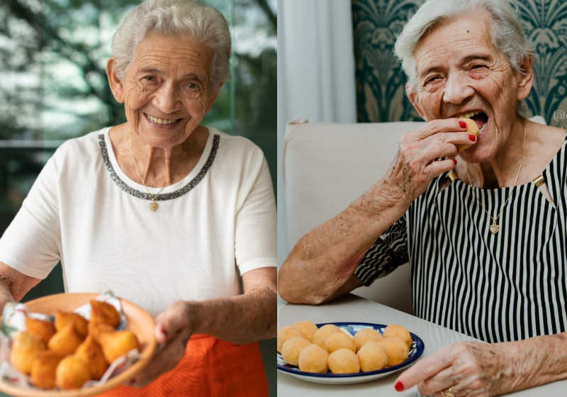 A venda das coxinhas da vovó começou como um serviço para amigos e familiares, mas logo virou um sucesso nas redes sociais com uma receita centenária. - Foto: reprodução/Instagram @coxinhadavovoloca