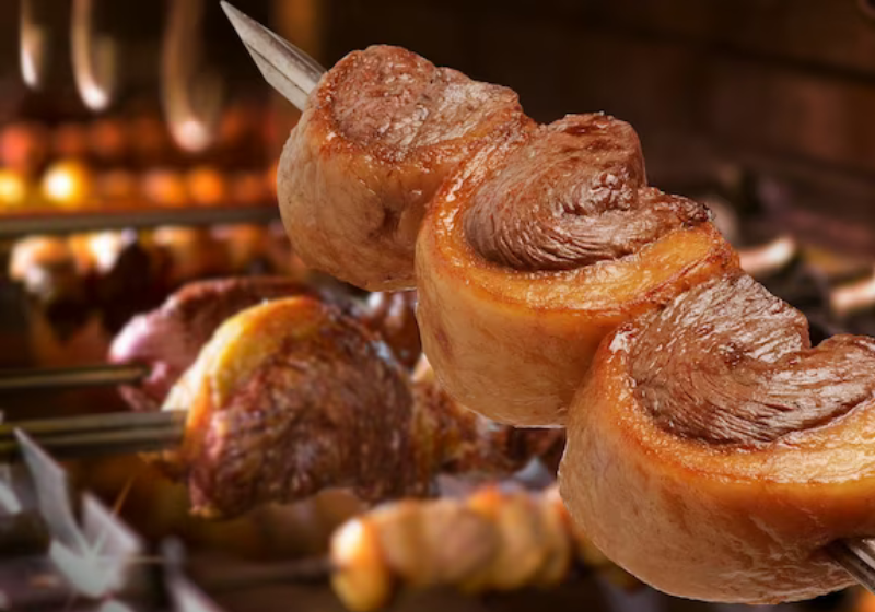 O churrasco brasileiro foi o prato mais citado do país. Foto: Freepik.