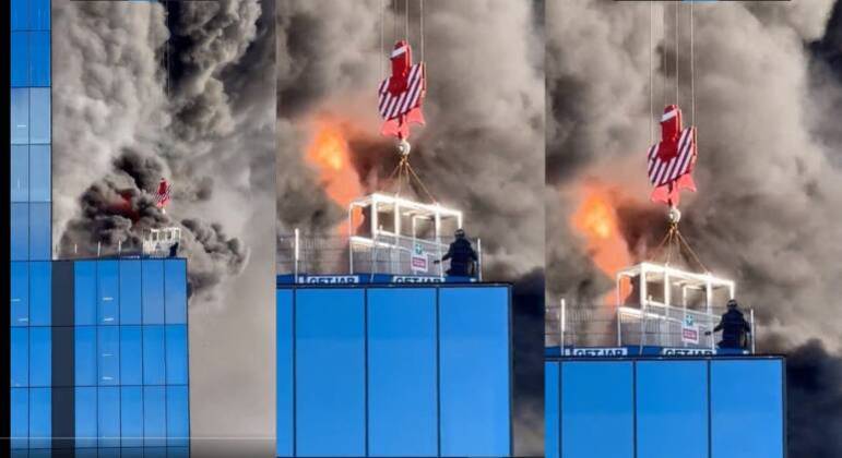 A cena foi registrada por moradores que comemoraram o resgate. - Foto: reprodução/Twitter