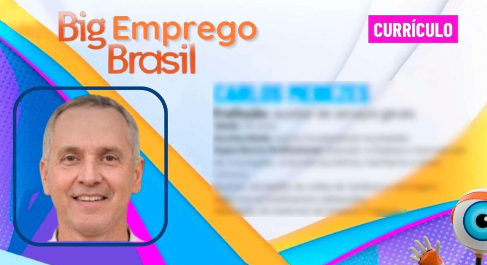 Carteira do BBB que ele criou para divulgar o currículo dos desempregados. - Foto: divulgação