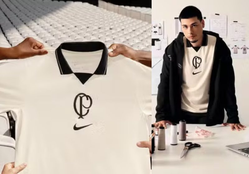 A camisa do Corinthians criada por Leonardo foi escolhida uma dos 10 mais bonitas do futebol pelo site inglês Classic Football Shirts (CFS), e virou o quarto uniforme do timão - Fotos: divulgação / Nike