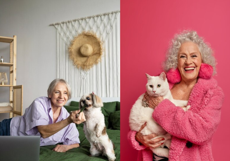 O estudo analisou mais de 7 mil pessoas e concluiu que os bichinhos podem ajudar e muito na velhice! Foto: Freepik.