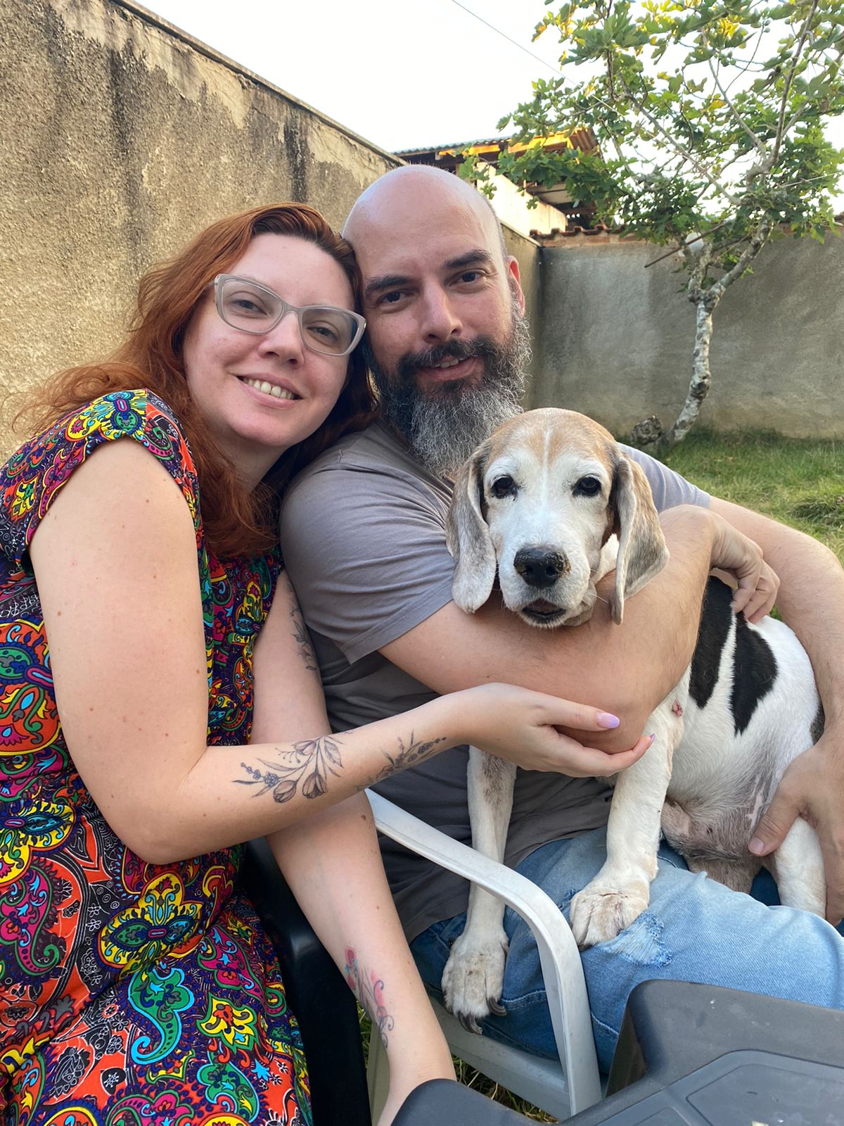 Esse é o Pingo, o cachorro do Leonardo que já morreu, mas ganhou um personagem especial no jogo. - Foto: Arquivo pessoal