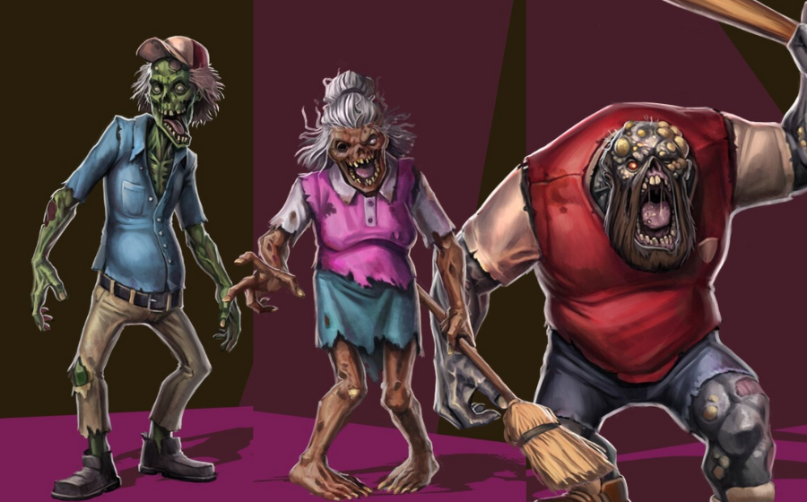  Os zumbis do jogo: Pedrinho Botija, Dona Celma e Maurício Chumbinho. - Foto: reprodução/ Instagram @thewalkingpetgame