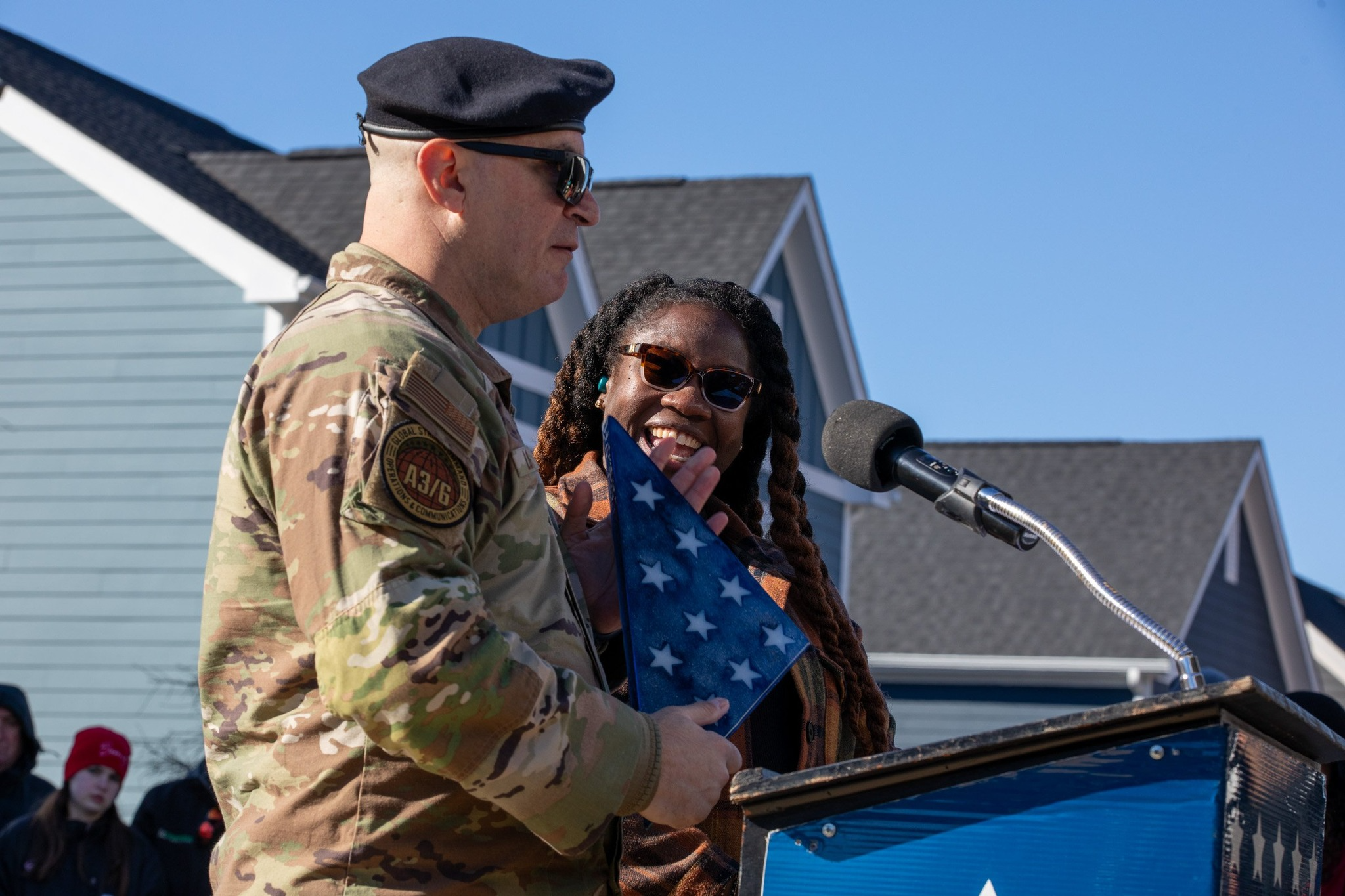 Na cerimônia, o soldado foi lembrado por vários veteranos. Foto: Garman Homes.