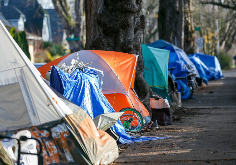A cidade viu o número da população em situação de rua reduzir 65% depois de construir alojamentos. Foto: Kristyna Wentz-Graff.