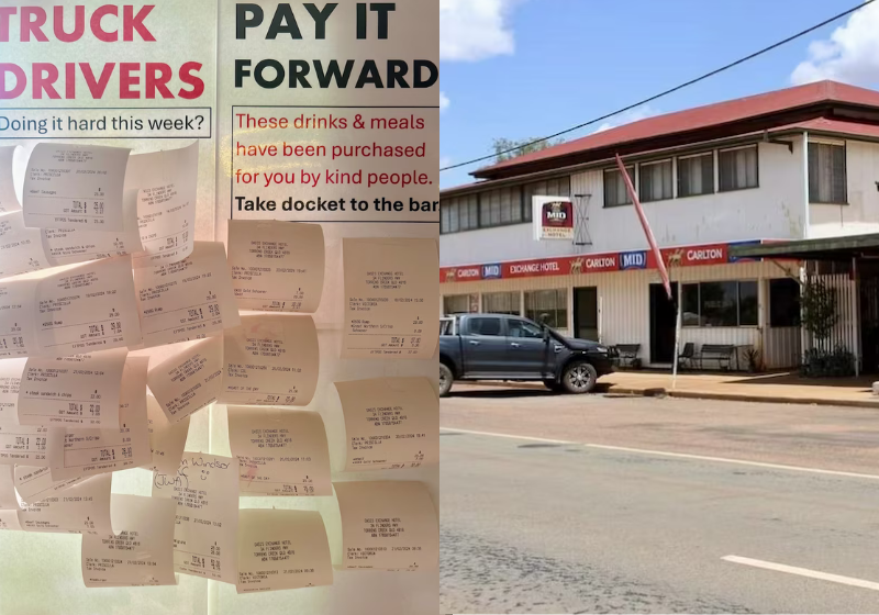 A população da Austrália comprou vários refeições e doou para caminhoneiros de Queensland. Foto: Priscila Meli.