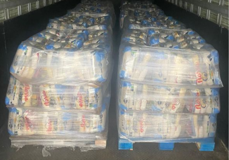 A empresa doou 10 toneladas de alimentos para as vítimas da chuva no ES. Foto: (EDP).