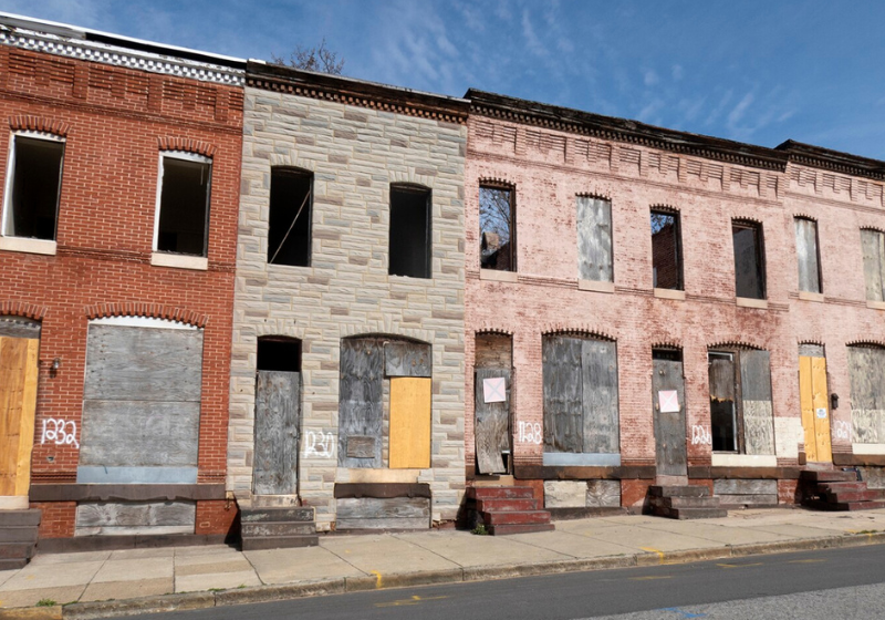 A cidade de Baltimore, nos EUA, está vendendo as casas por 1 dólar para revitalizar a região. Foto: David Kidd (Governing).