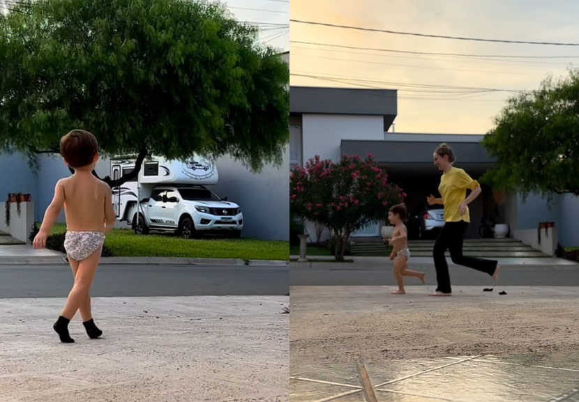 Sammy registrou o momento em que o filho de apenas 4 anos conversa com Deus e pureza das palavras encanta a web. - Foto: reprodução/Instagram @sammys