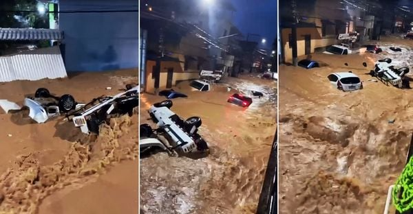 A chuva causou grandes estragos e deixou mais de 1000 pessoas desalojadas no sul do ES. Foto: Redes sociais.