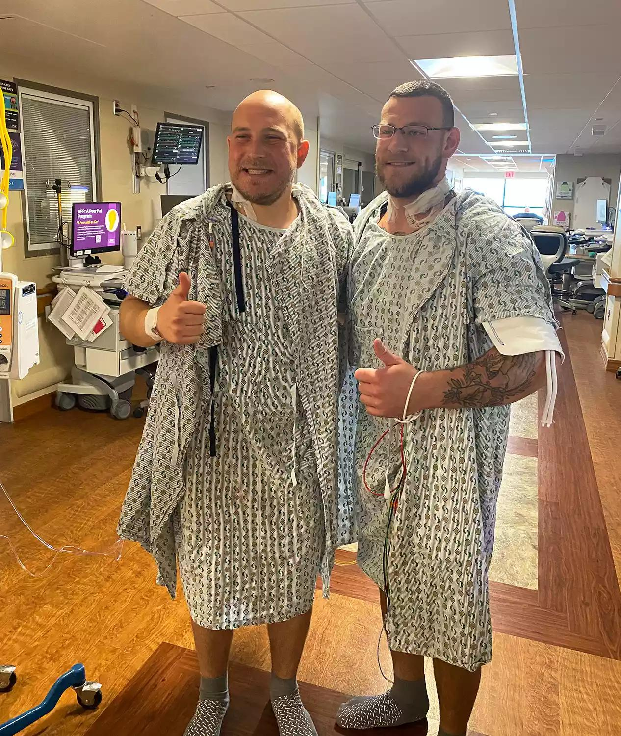 Brandon e o doador Philip. - Foto: reprodução/arquivo pessoal 