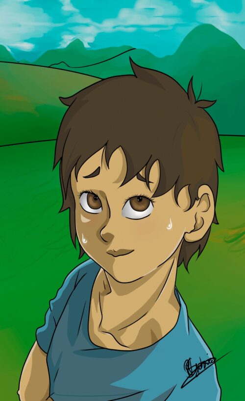 Ilustração de Paulo Victor da Silva Gabriel no Livro O Menino do Coração Azul - Foto: divulgação