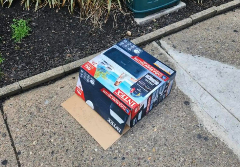  A caixa em que Guerreiro foi abandonado era fechada, o que deixava a situação ainda mais desesperadora para o filhote. - Foto: SPCA Pensilvânia