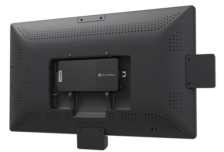 O computador pode ser acoplado em monitores menores. Foto: Lenovo.
