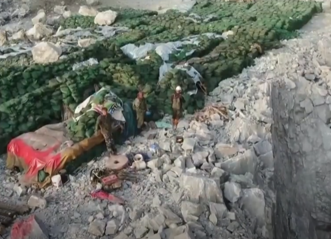 Os trabalhadores estavam no topo de uma região de montanhas. Foto: CTS.