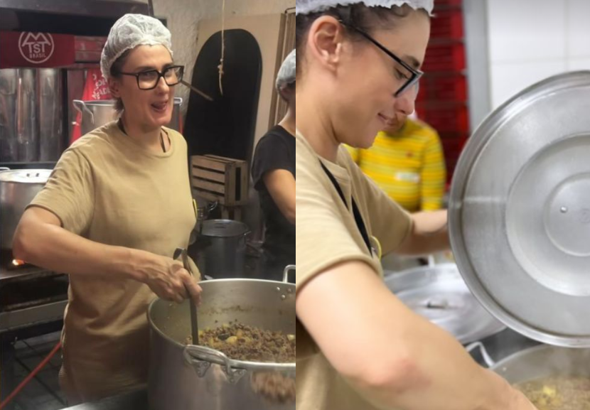 O ingrediente principal das marmitas preparadas pela chef Paola Carosella e outros cozinheiros voluntários no RS é um só: solidariedade. - Foto: reprodução/ Instagram @cozinhasolidariars