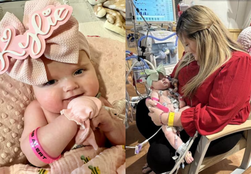 Com o transplante bem-sucedido a bebê já respira sem ajuda de suporte! Um novo recomeço para essa pequena e a família. - Foto: reprodução/ Instagram @ashleynicolee___ e Texas Children’s