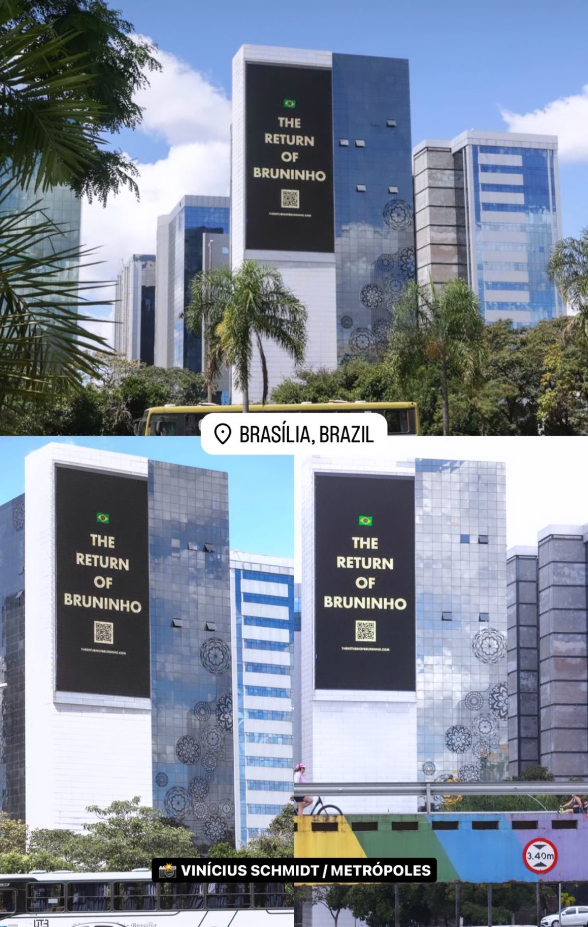 Os cartazes indicando a volta de Bruno Mars ao Brasil, ainda em 2024, apareceram em várias cidades. Foto: Vinícius Schmidt/Metrópoles.