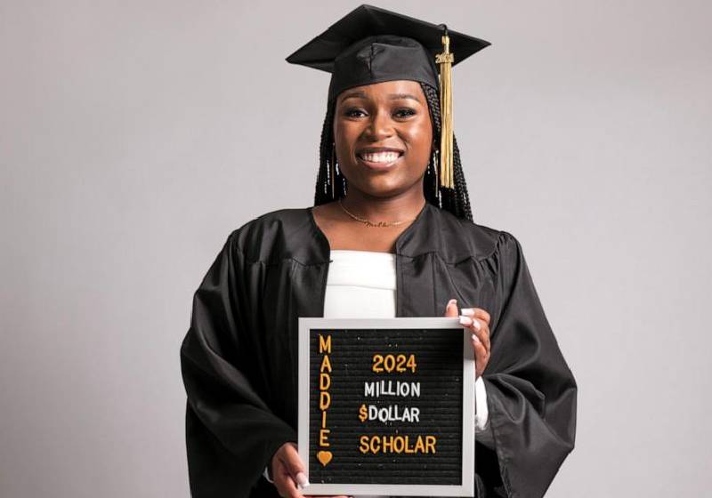 Madison Crowell, a jovem baixa renda aprovada em 231 universidades, recebeu US$ 14 milhões em bolsas de estudo. - Foto: Arquivo pessoal / Madison Crowell