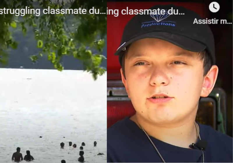 Menino e 12 anos pula na água e salva amigo que se afogava. Foto: Reprodução