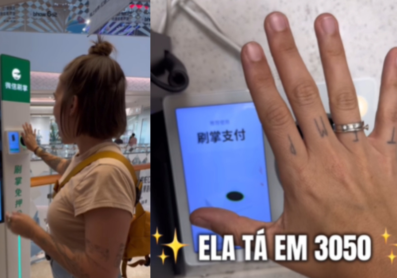 Pagamentos com a palma da mão já podem ser feitos na China, mostra brasileira