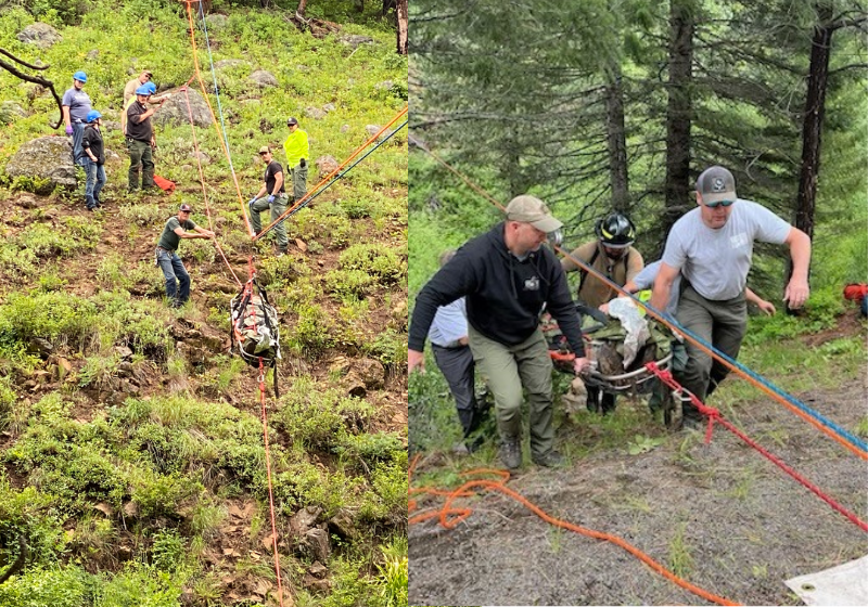 Graças ao cão herói, que avisou à família que o tutor tinha caído com o carro em um penhasco, Brandon foi socorrido e já se recupera em casa. - Foto: Gabinete do Xerife do Condado de Baker.