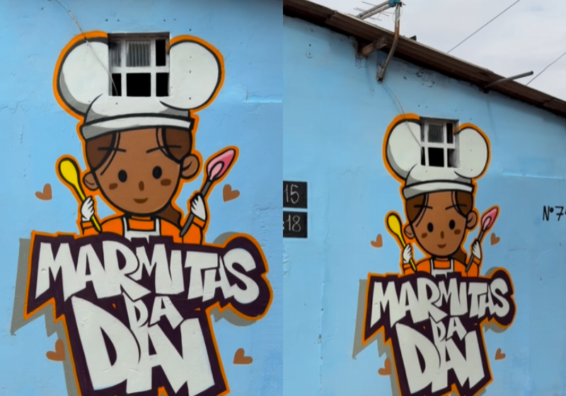 A cozinheira Dai ficou encantada com o resultado e espera vender mais marmitas a partir de agora. - Foto: @rabiscoeasy/Instagram.