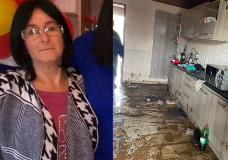 A mãe, dona Telma, não era proibida de trabalhar pelo ex-marido, mas vai ganhar ajuda para reconstruir a casa que perdeu. Foto: Arquivo pessoal.