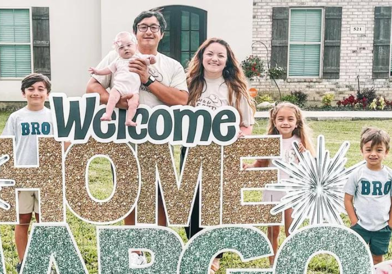 A bebê Margo nasceu com meio quilo e ficou 9 meses na UTI até ter alta. Foto: Família Buller.