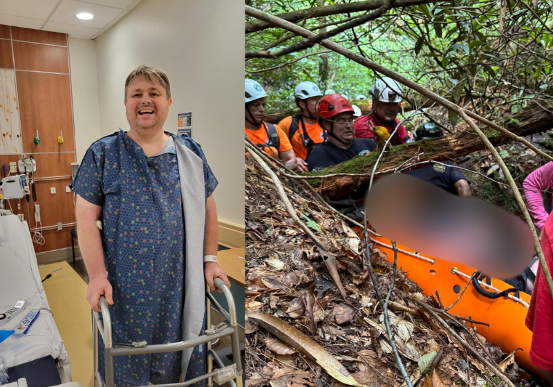 O homem foi resgatado em um montanha nos EUA depois de ficar 14 dias lutando pela própria vida. Foto: Wolfe County Search & Rescue Team.