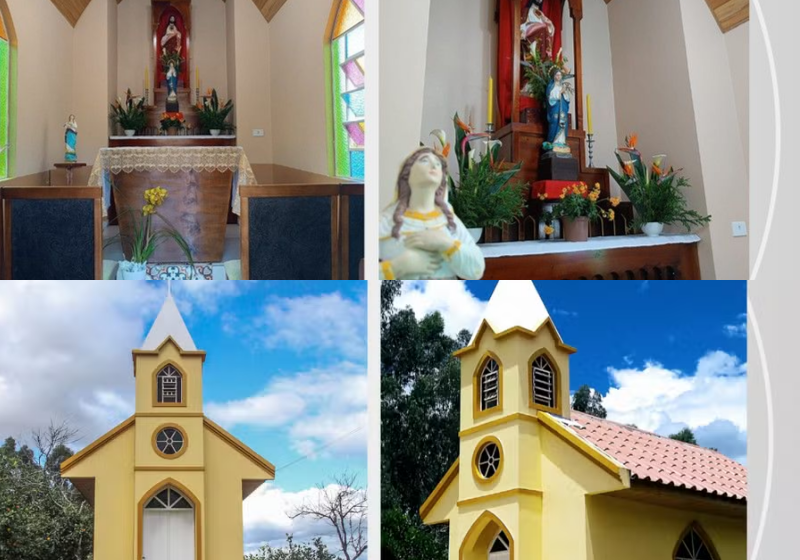 O adolescente Lucas Gordia quer ser padre e resolveu construir uma igreja no terreno de casa. Foto: G1/Arquivo Pessoal 