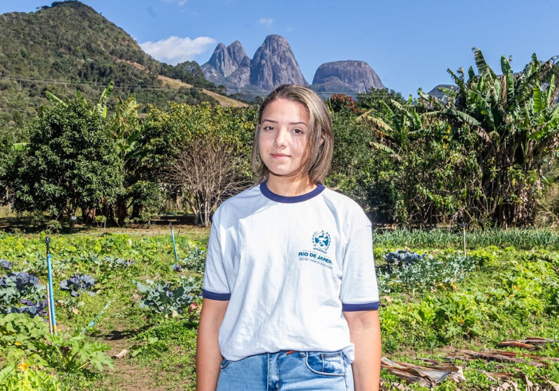 A horta comunitária vai ajudar diabéticos de uma associação em Nova Friburgo. Foto: Ellan Lustosa/Seeduc-RJ.