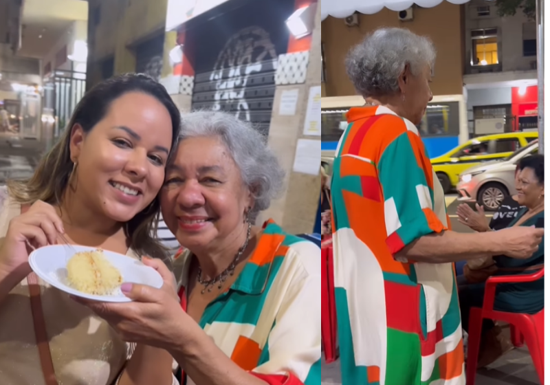 Para comemorar o aniversário de 70 anos, uma vovó, carioca de alma, escolheu um boteco raiz e caiu no sambinha. Foto:@oquefazernorio