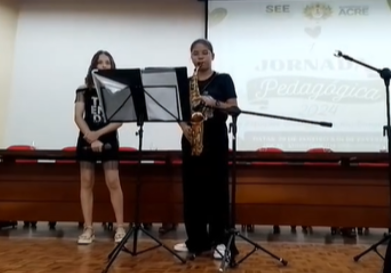 Ana Joyce, a menina brasileira, de 13 anos: toca mais de 10 instrumentos, foi aprovada em 10 universidades e em concurso público. Foto: @anajoyce