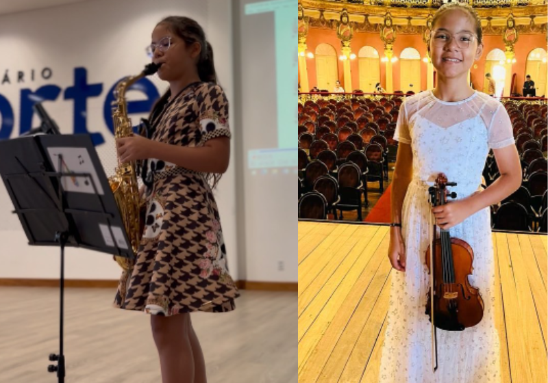 Aos 13 anos, a menina brasileira Ana Joyce é uma raridade: toca 10 instrumentos, foi aprovada na universidade pública e em um concurso. Foto: @anajoyce