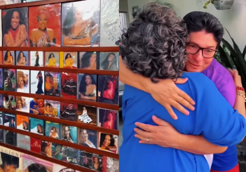 Alcione, a Marron, vai de surpresa à casa do fã número 1, em Campina Grande, e se impressiona com o tamanho do acervo que ele fez em sua homenagem. Foto: HC